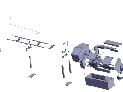 CNC Mechanical Automatic Feeder  3D model