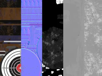 Reactive Target Game props Low-poly 3D model