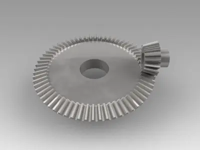 Pinion conical 3D model from CGTrader