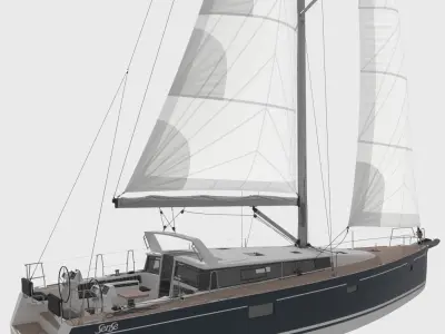 Sailboat Beneteau Sense 50 Yacht 3D model