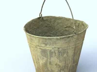 Dirty Bucket High Poly 3D model