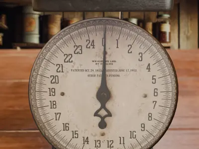 Antique Kitchen Scale 3D model