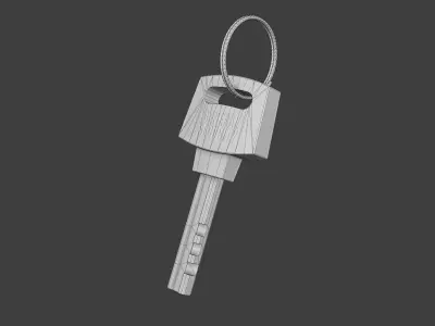 Lock and Key Low-poly 3D model buy