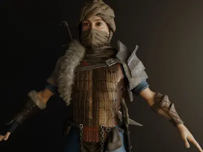 Warrior 3D character 3D model