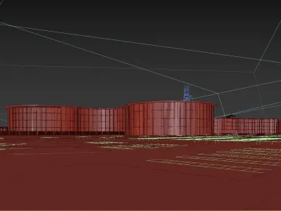 airport scene 3D model