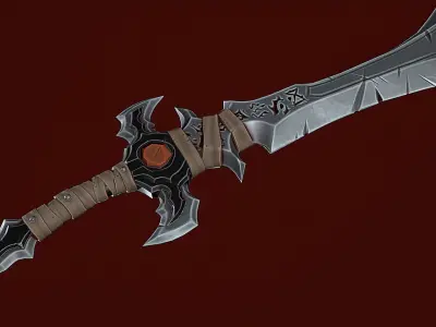 Low Poly Stylize Sword Low-poly 3D model