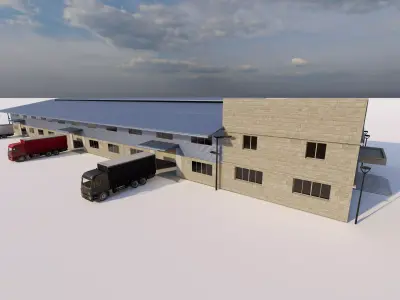 Warehouse-Warehouse Building 3D model 5