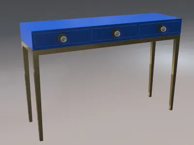Channing Three-Drawer Console 3D model