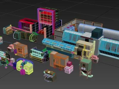 Machines industry 3D 3D model
