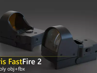 Fastfire 2 Red Dot Sight - highpoly Free 3D model