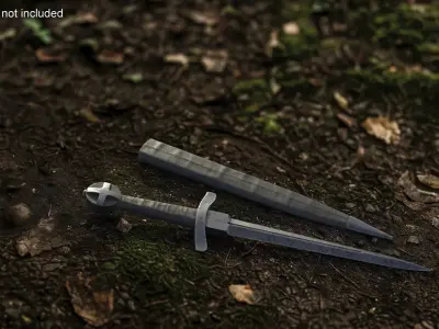 Crusader Dagger Used 3D model