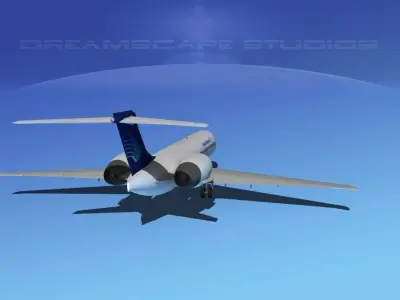 Boeing 717-200 Garuda Intl 3D model