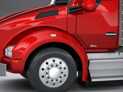Kenworth T880 Tipper 2017 LowPoly 3D model