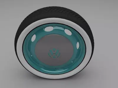 VW Beetle wheel 3D model by dragosburian