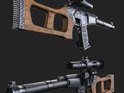 VSS  Sniper Rifle Low-poly 3D model
