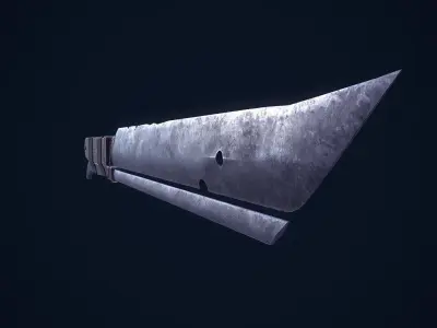 Apocalyptic Knife Low-poly 3D model