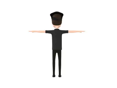 CartoonMan033 Chef  3D model