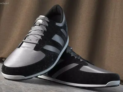 Men Sneaker Shoes Fur 3D model