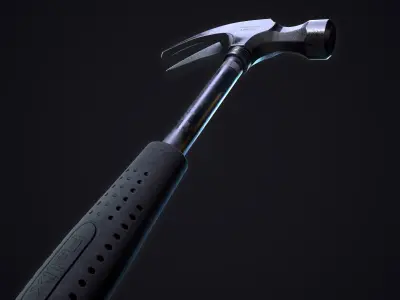 Claw Hammer - PBR Game Ready - Low-poly 3D model Free low-poly 3D model