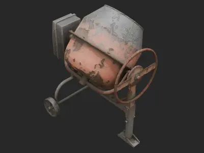 Concrete Mixer Low-poly 3D model buy