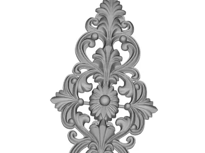 Pendant Ornate Floral Pendant Gold Antique Pendant Trending 3D print model