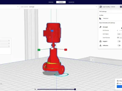 vertical pump 3D print model