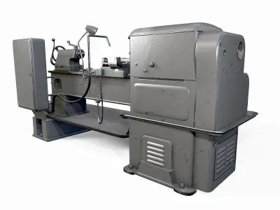 Lathe Low-poly 3D model purchase