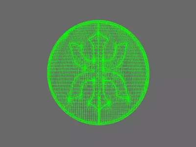 Red Ronin Chapter V10K Shoulder Circle Symbols 3D print model