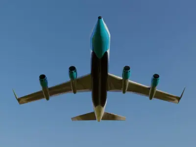 C-135 Style Military Jet - Custom 1950s Transport Low-poly 3D model