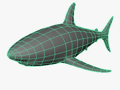 Low Poly Shark Low-poly 3D model purchase