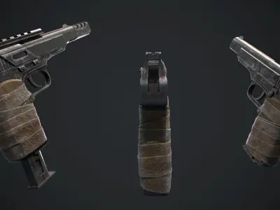 Stechkin gun Low-poly 3D model purchase