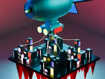 Flying City 3D model