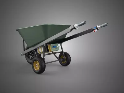 SMART MOTORISED ELECTRICAL WHEELBARROW WHEEL BARROW CART GARDEN 3D model