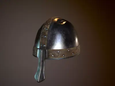 Medieval Helmet Low-poly 3D model