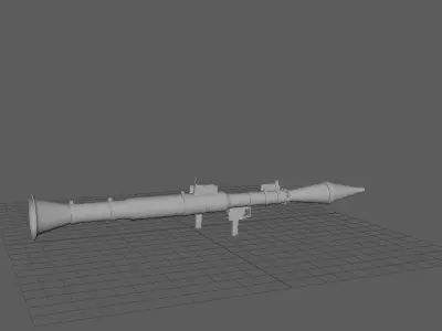 RPG-7 rocket launcher Low-poly 3D model purchase