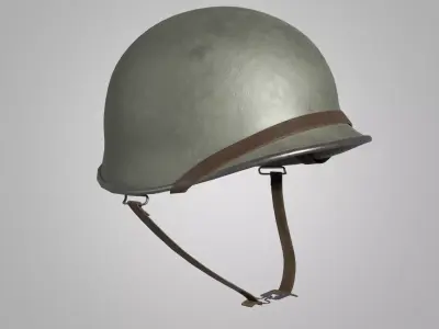 US WWII M1 Combat Helmet 3D model Low-poly 3D model