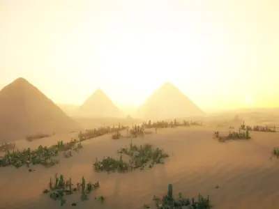  Egyptian Pyramids    Ancient Egypt 3D model