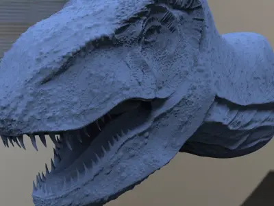 T rex head 3D model