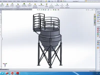 CYCLOFILTER computer screen showing tower Free 3D model