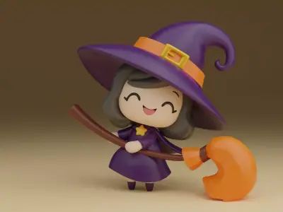 halloween girl 3D print model