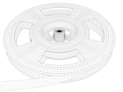 Film-Reel two film reels 3D model