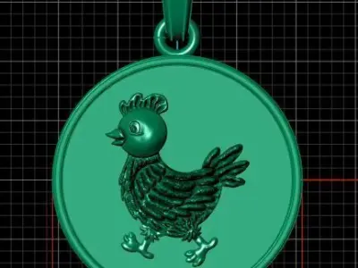 pendant a chick Free 3D print model