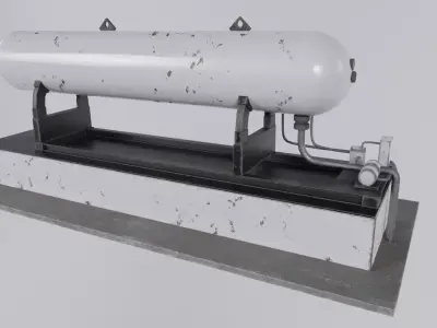 Gas Tank Low-poly 3D model order