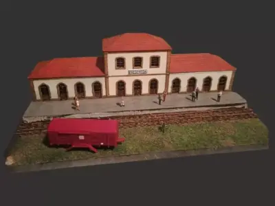 Spanish station building La Fregenada 1-87 resin 3D print model
