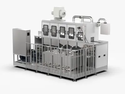 Automatic Conveyor Washing Machine 3D model