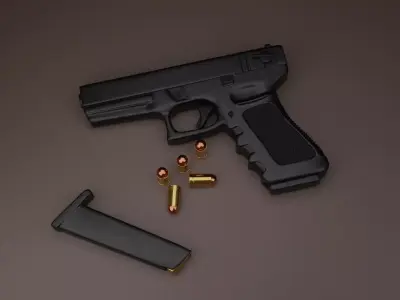 glock 17 avstria pistol 3D model