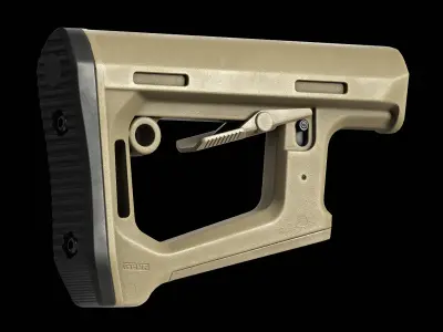 Magpul DT-PR Carbine Stock Low-poly 3D model