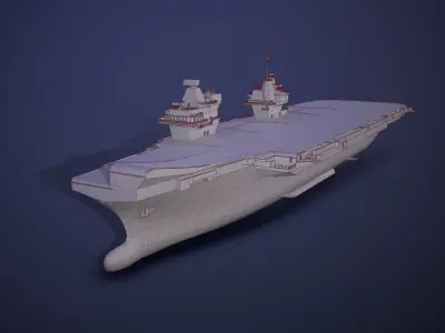 Queen Elizabeth class carriers  Low-poly 3D model