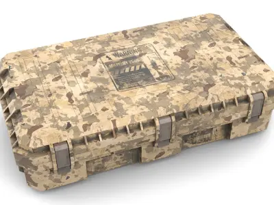 Military Case for Weapons Low-poly 3D model