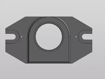 Bearing Housing Block - Industrial Shaft Support Part 3D model